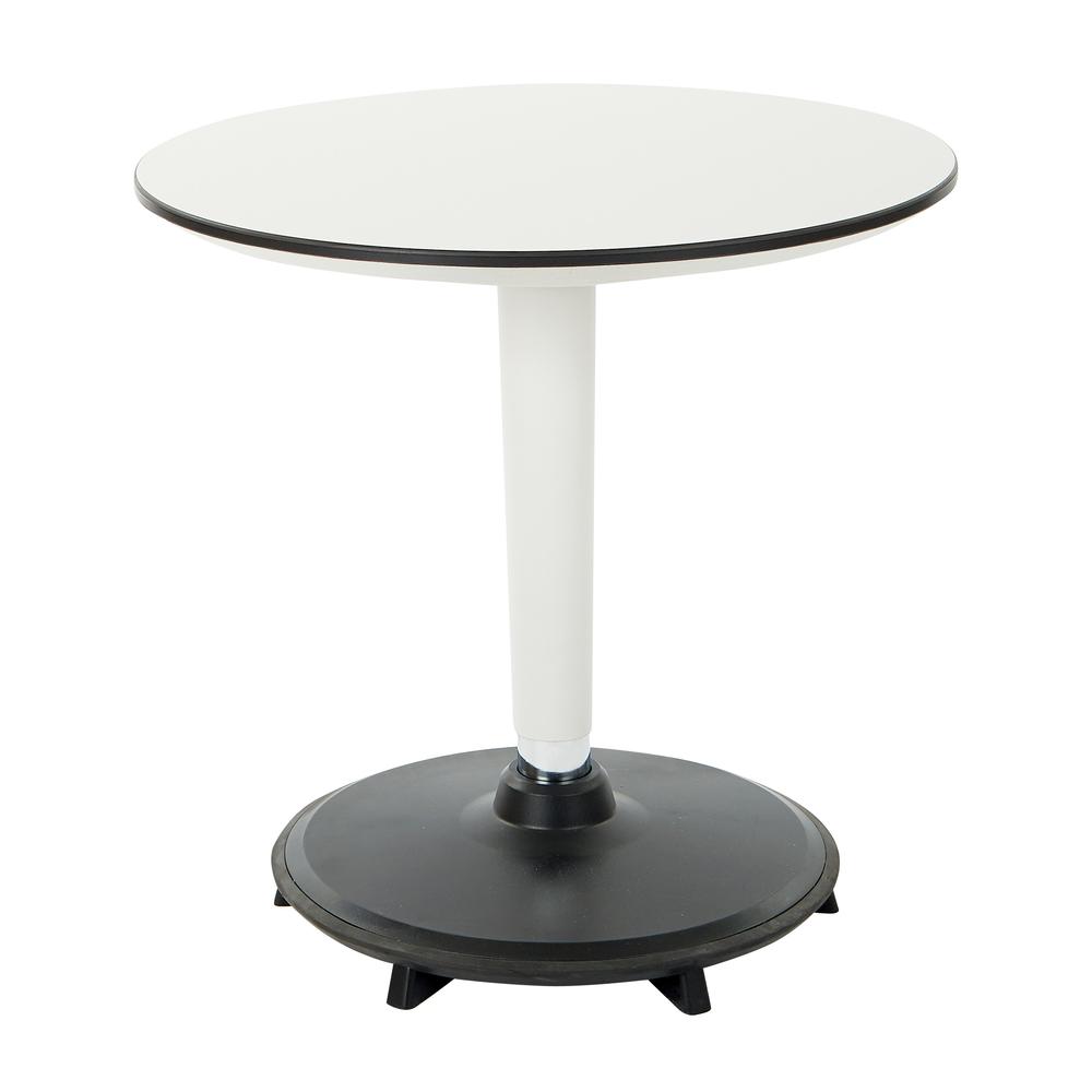 Active Height Adjustable Table 21"-31" in White Finish, ACT3120-1. Picture 1