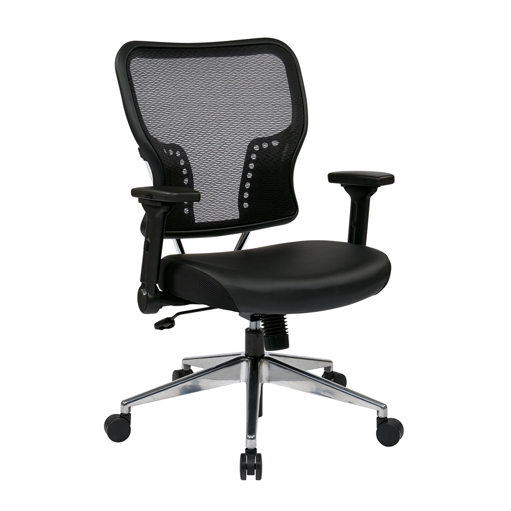 Air Grid® Back and Bonded Leather Seat Chair. Picture 1