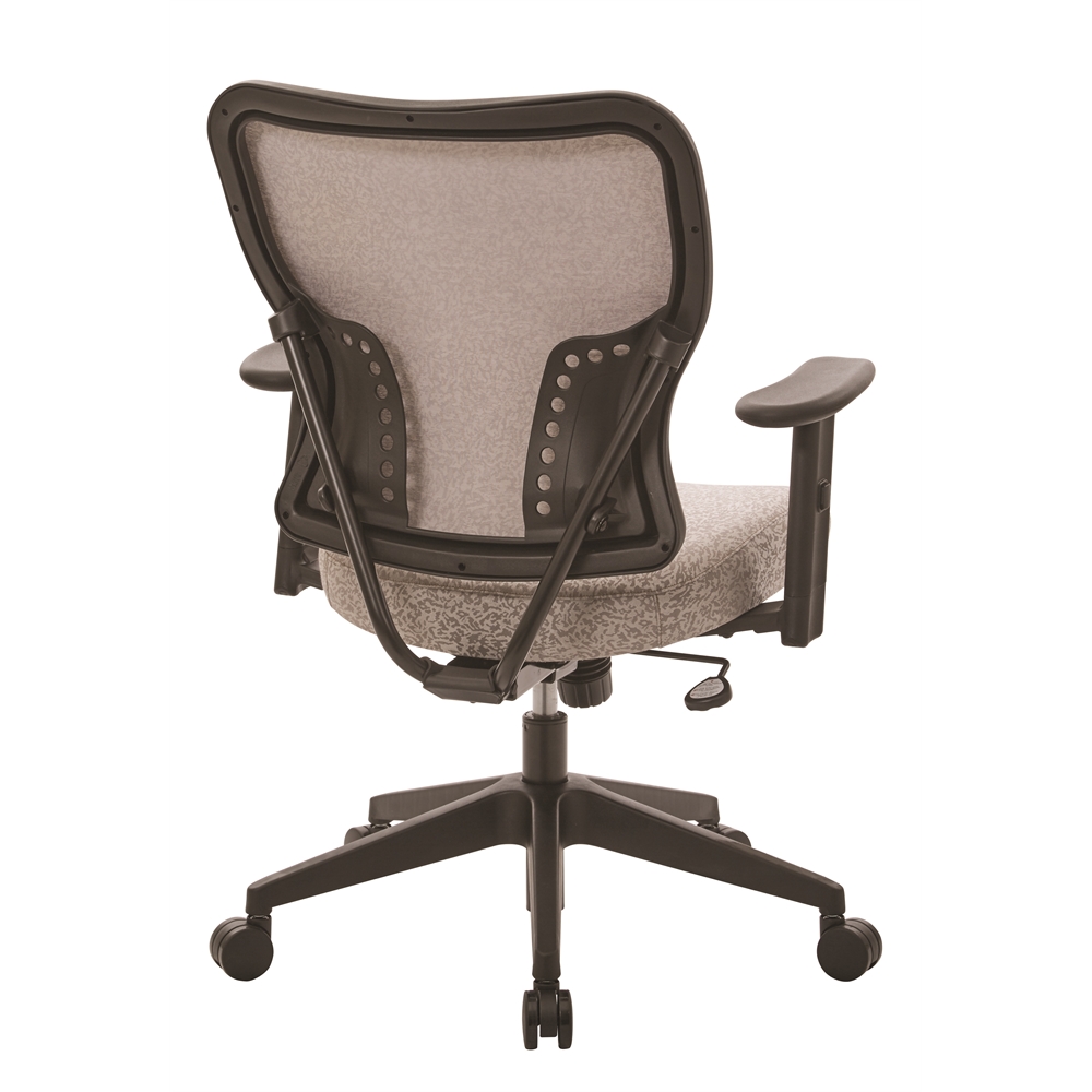 Deluxe 2 to 1 Mechanical Height Adjustable Arms Chair in Latte Fabric. Picture 3