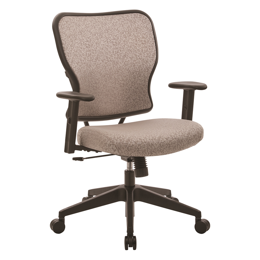 Deluxe 2 to 1 Mechanical Height Adjustable Arms Chair in Latte Fabric. The main picture.