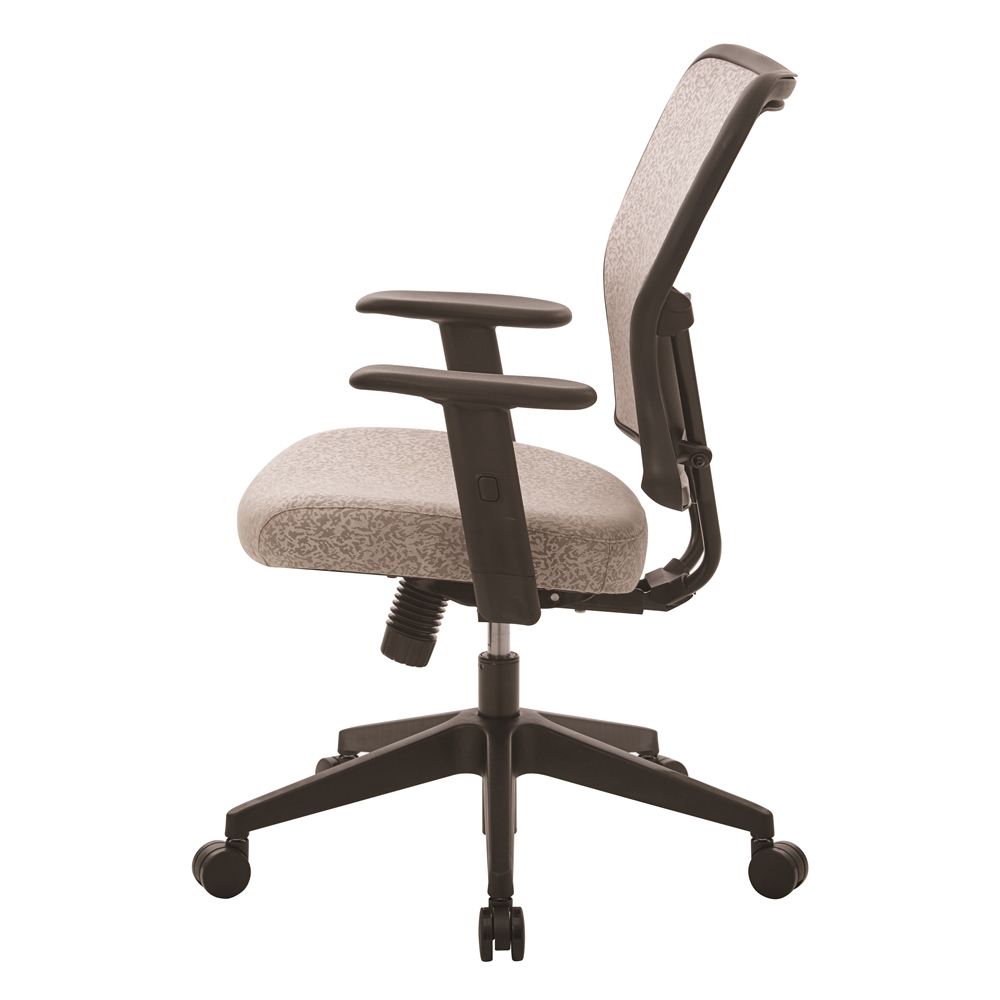 Deluxe 2 to 1 Mechanical Height Adjustable Arms Chair in Latte Fabric. Picture 2