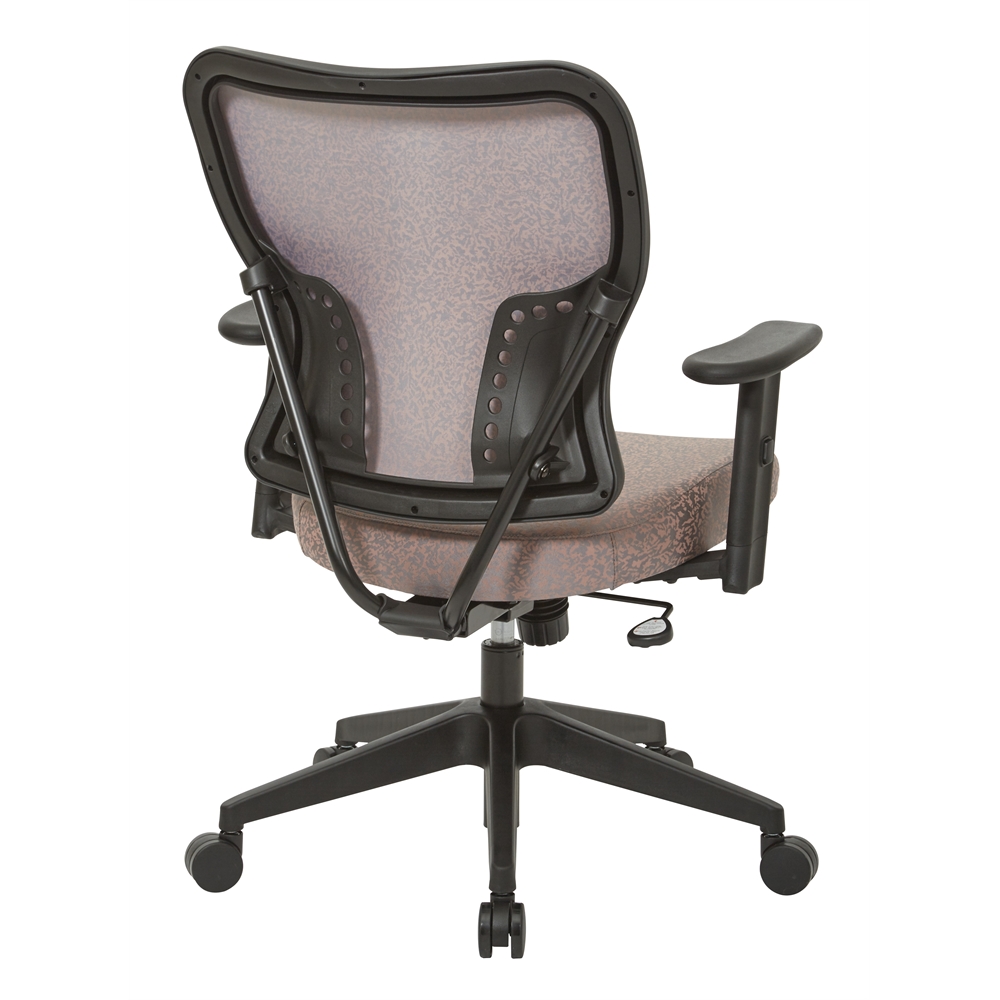 Deluxe 2 to 1 Mechanical Height Adjustable Arms Chair in Salmon Fabric. Picture 3