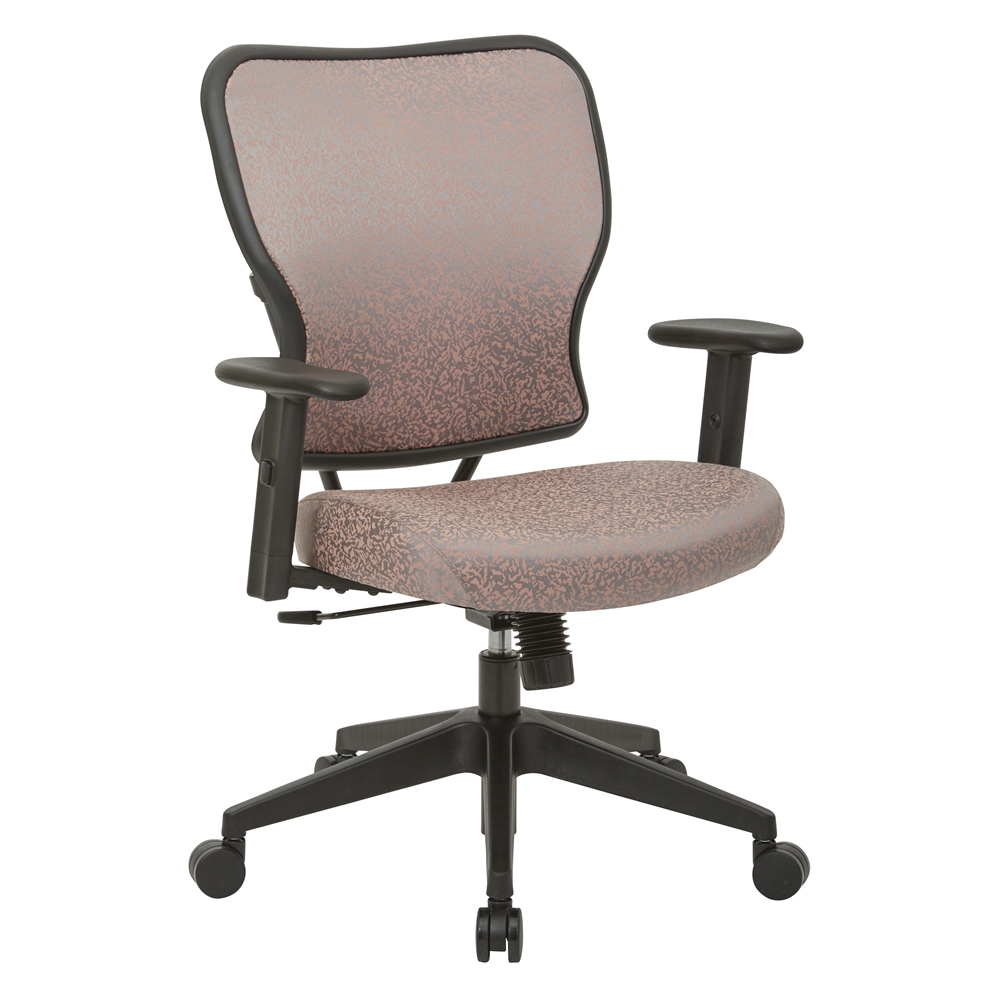 Deluxe 2 to 1 Mechanical Height Adjustable Arms Chair in Salmon Fabric. The main picture.
