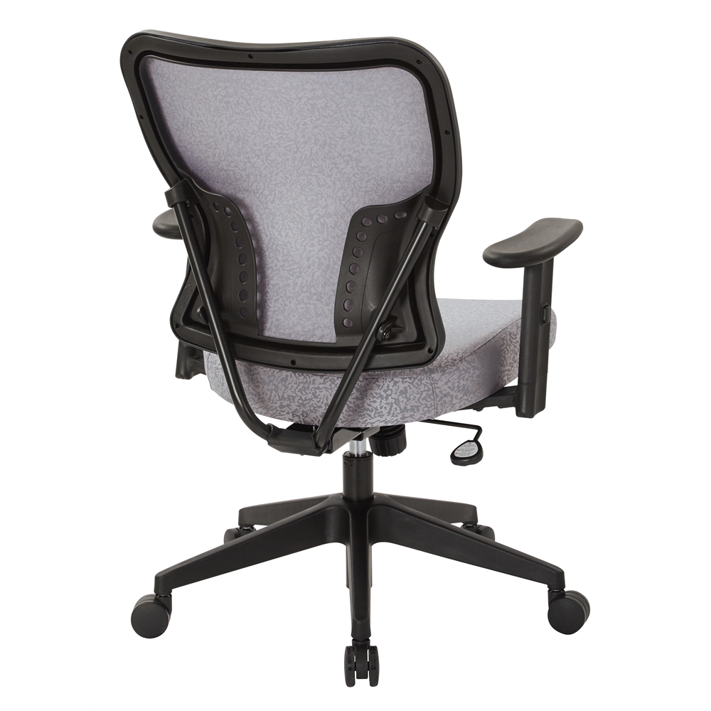 Deluxe 2 to 1 Mechanical Height Adjustable Arms Chair in Steel Fabric. Picture 3