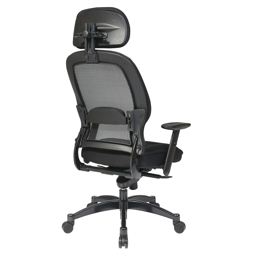 Professional Deluxe Black Breathable Mesh Back Chair. Picture 3