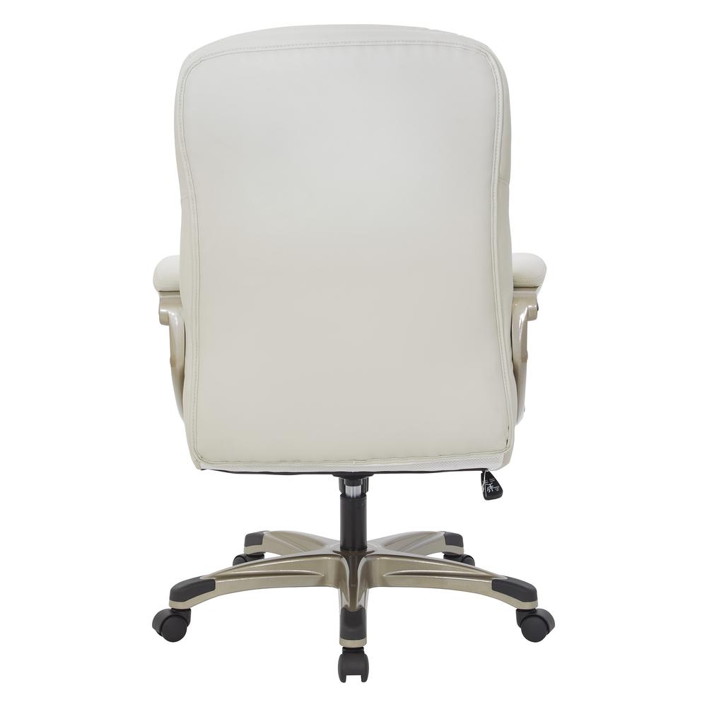 Exec Bonded Lthr Office Chair, Cream / Cocoa. Picture 7