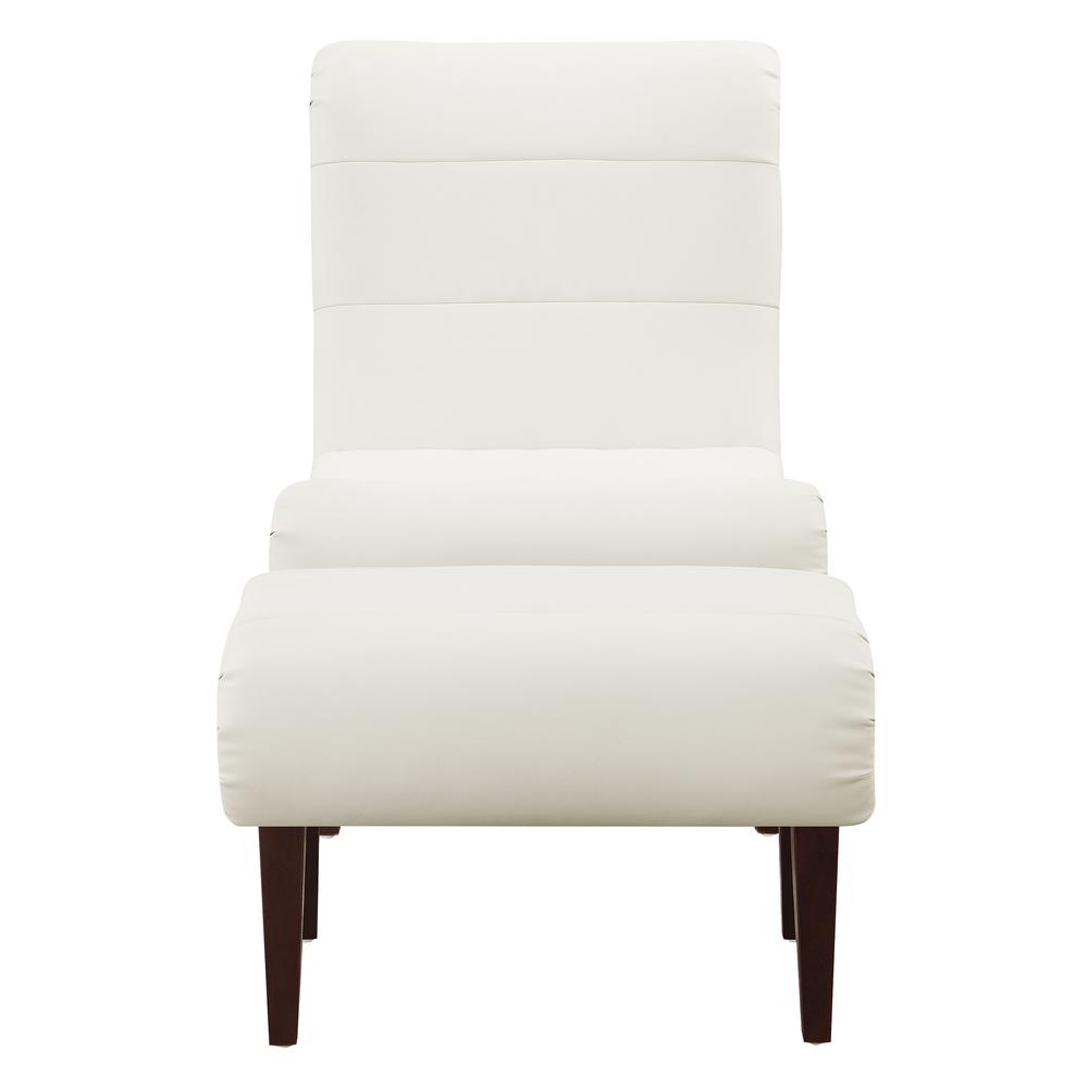 Hawkins Lounger with Ottoman, White. Picture 3