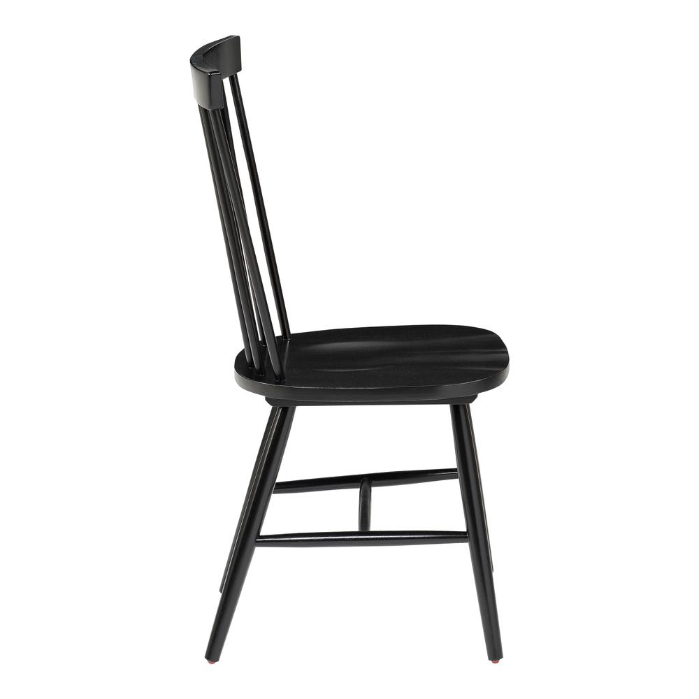 Eagle Ridge Dining Chair in Black Finish 2 Pack, EAG1787-BLK. Picture 3