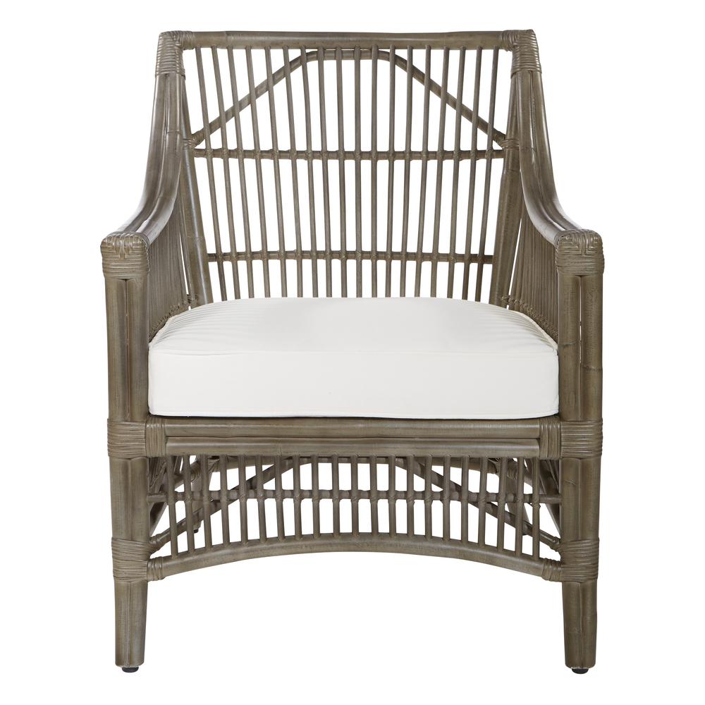 Maui Chair with Cream Cushion and Grey Washed Rattan Frame, MAU-GRY. Picture 3