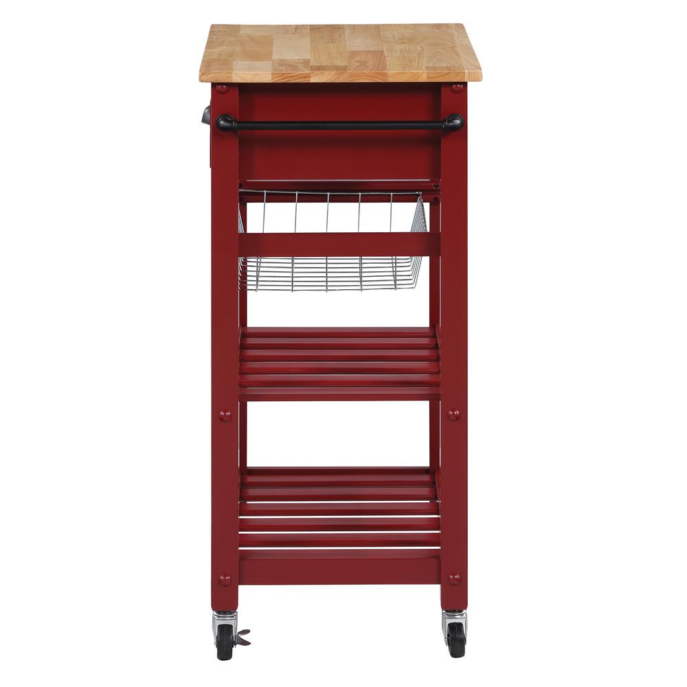 Hampton Kitchen Cart Red. Picture 3