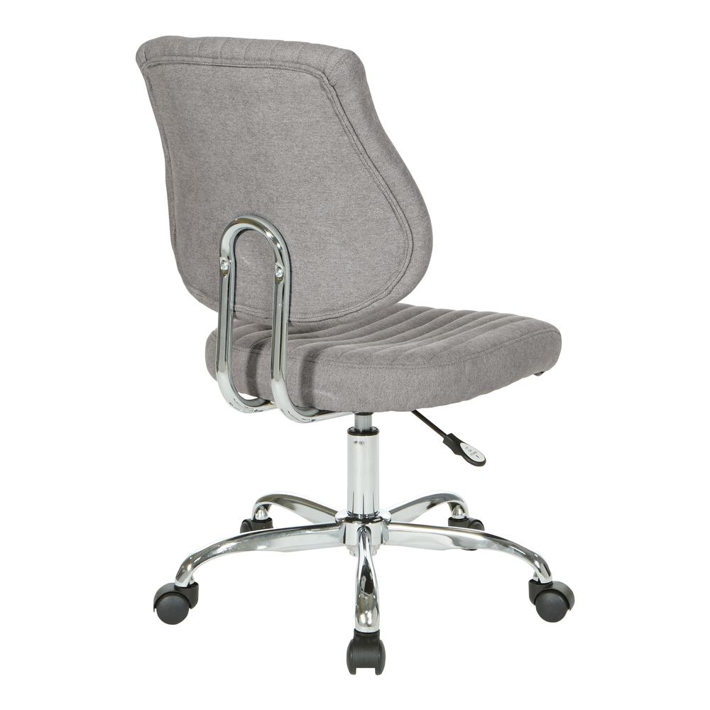 Sunnydale Office Chair in Fog Fabric with Chrome Base, SNN26-E17. Picture 4
