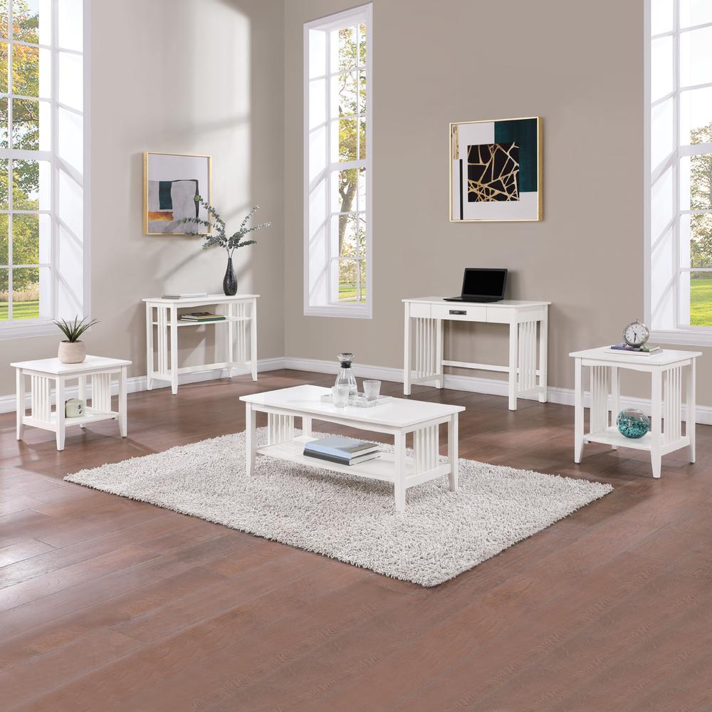 Sierra Mission End Table, White Finish. Picture 2