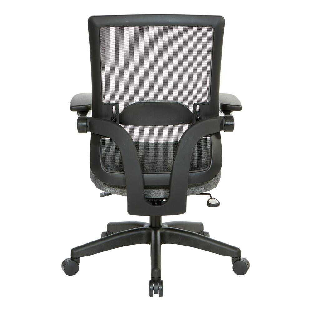 Manager's Chair with Breathable Mesh Back and Charcoal Fabric Seat with Black Nylon Base. , 867-B2P1N4. Picture 4