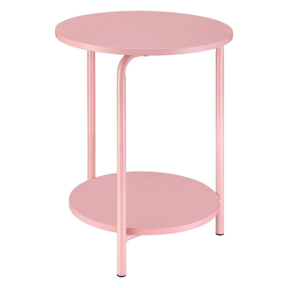 Elgin Metal Accent Table in Pink. Picture 4