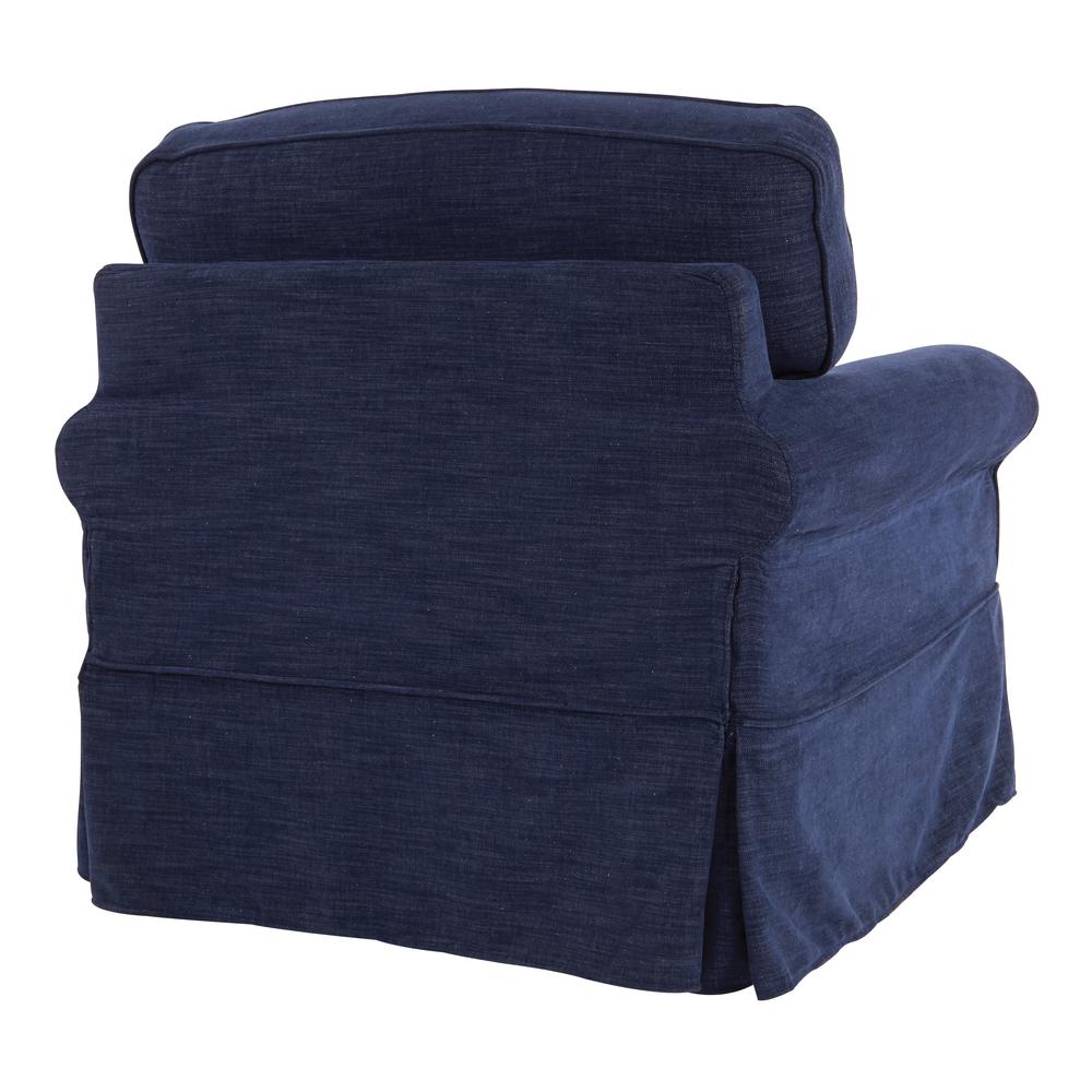 Chair with Navy Slip Cover. Picture 4