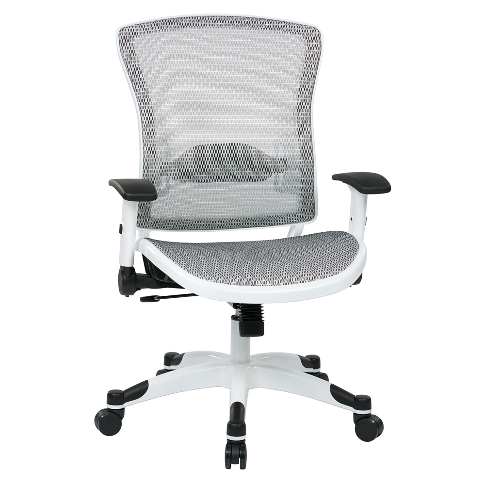 White Frame Managers Chair. Picture 1