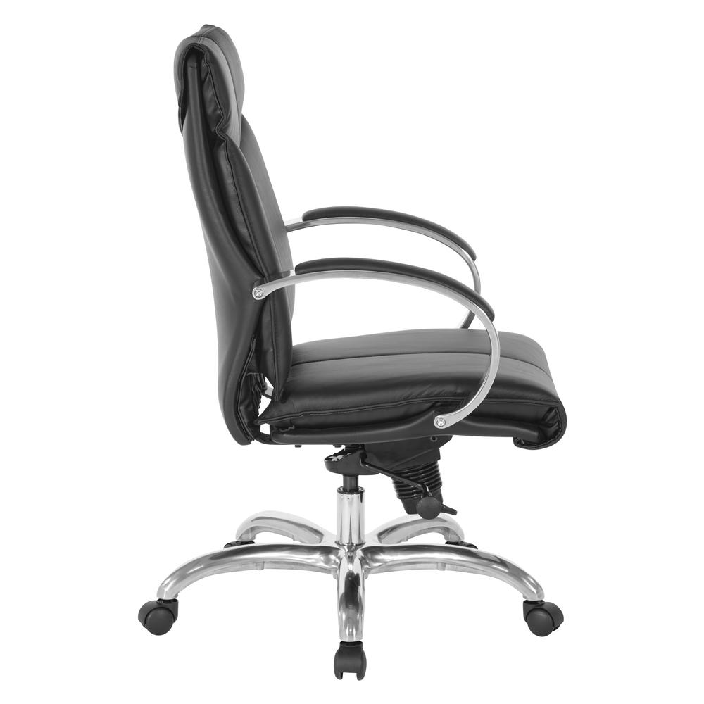 Deluxe Mid Back Black Lthr Chair. Picture 5