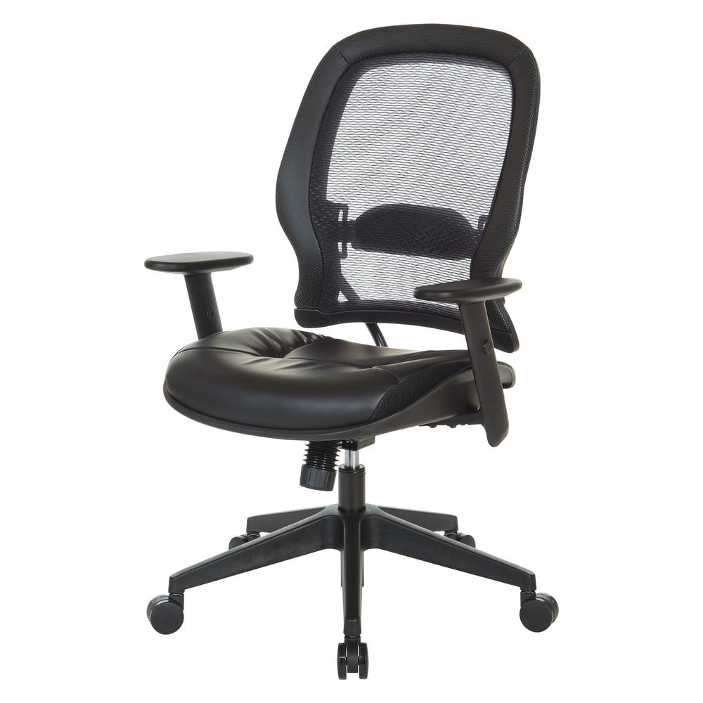 Dark Air Grid® Back Managers Chair, Black. Picture 2