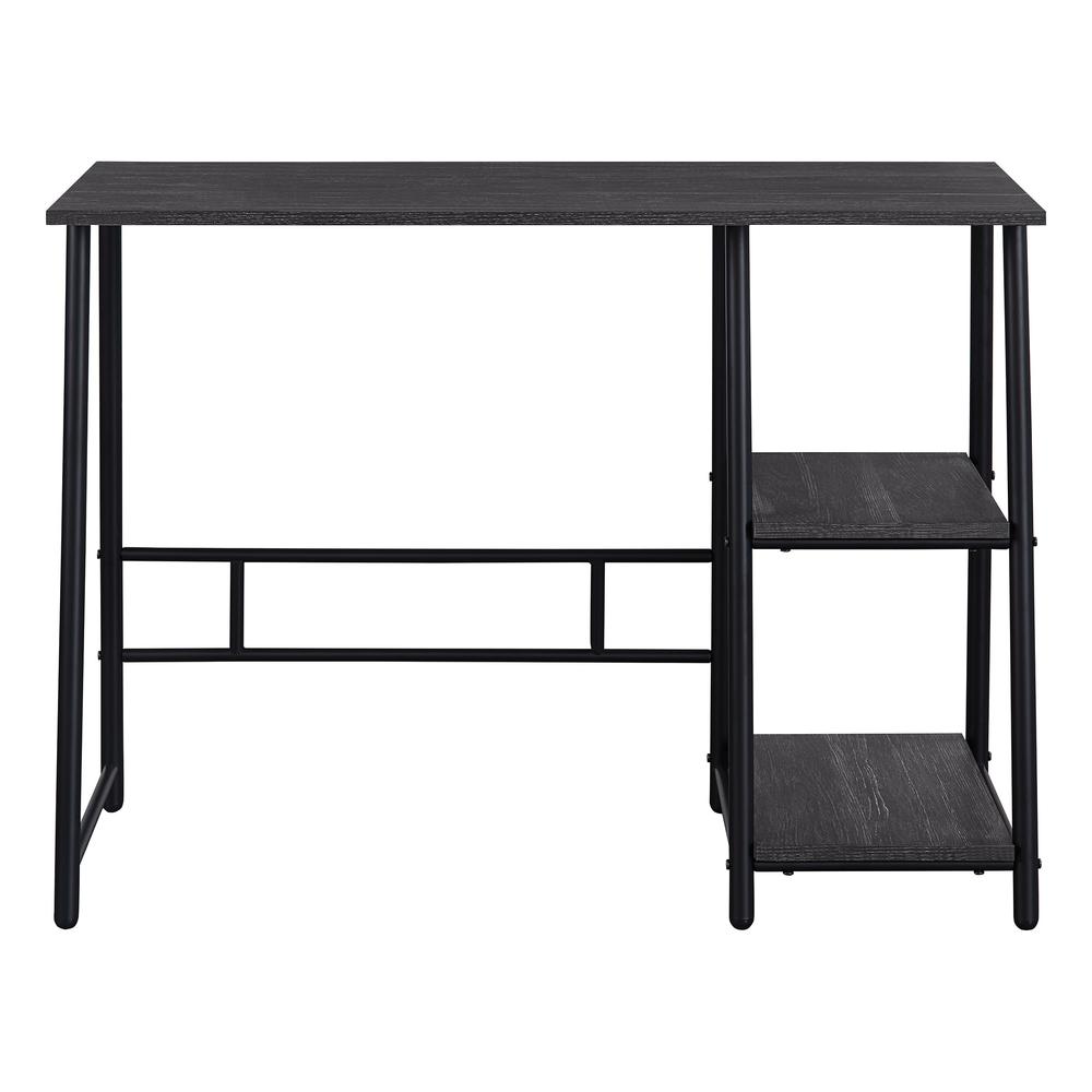 Frame Works 40” Desk with Two Storage Shelves in Mocha Finish, FWK42-MW. Picture 3