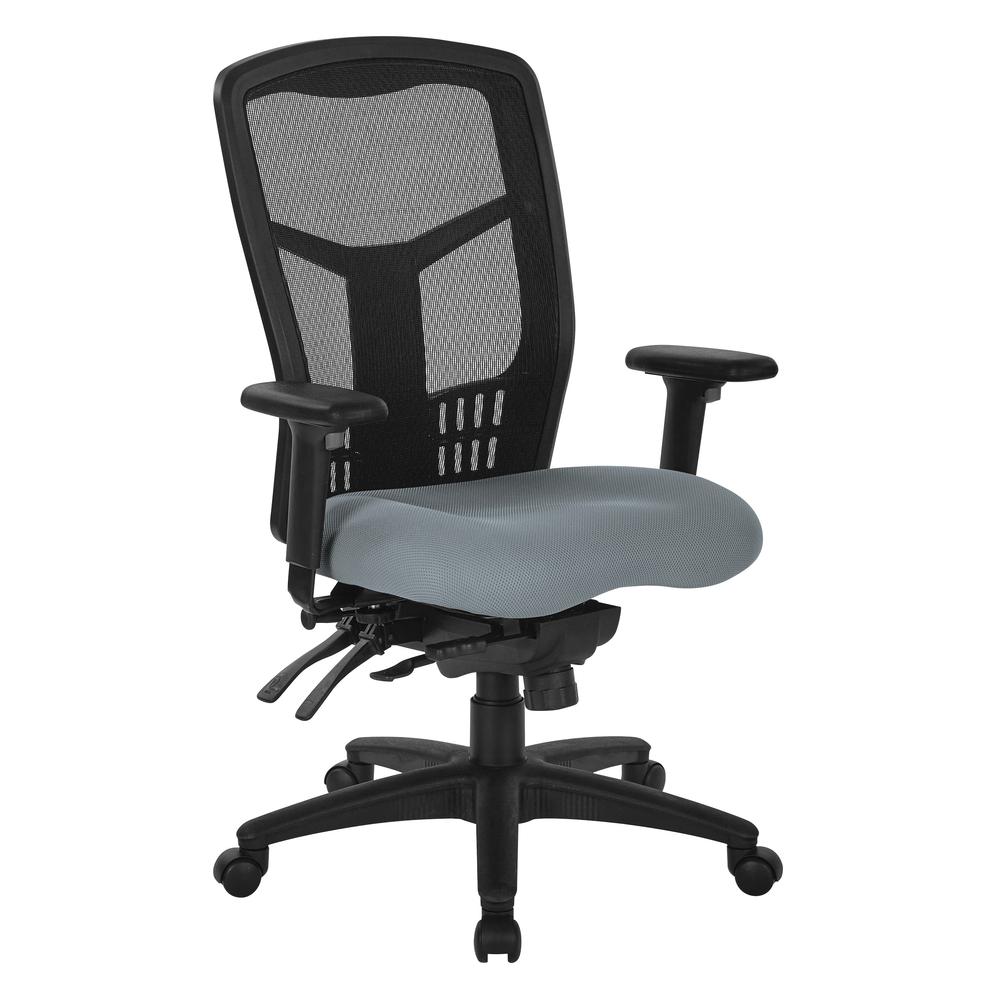 ProGrid® High Back Managers Chair in Fun Colors Grey, 92892-2M. Picture 1