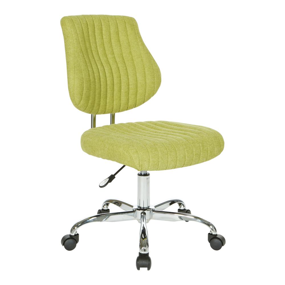 Sunnydale Office Chair in Basil Fabric with Chrome Base, SNN26-E21. Picture 1