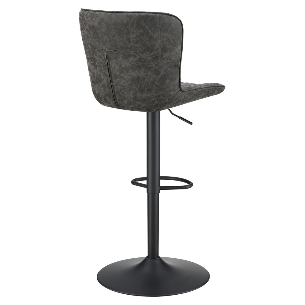 Kirkdale Adjustable Stool 2-Pack in Charcoal Faux Leather. Picture 6