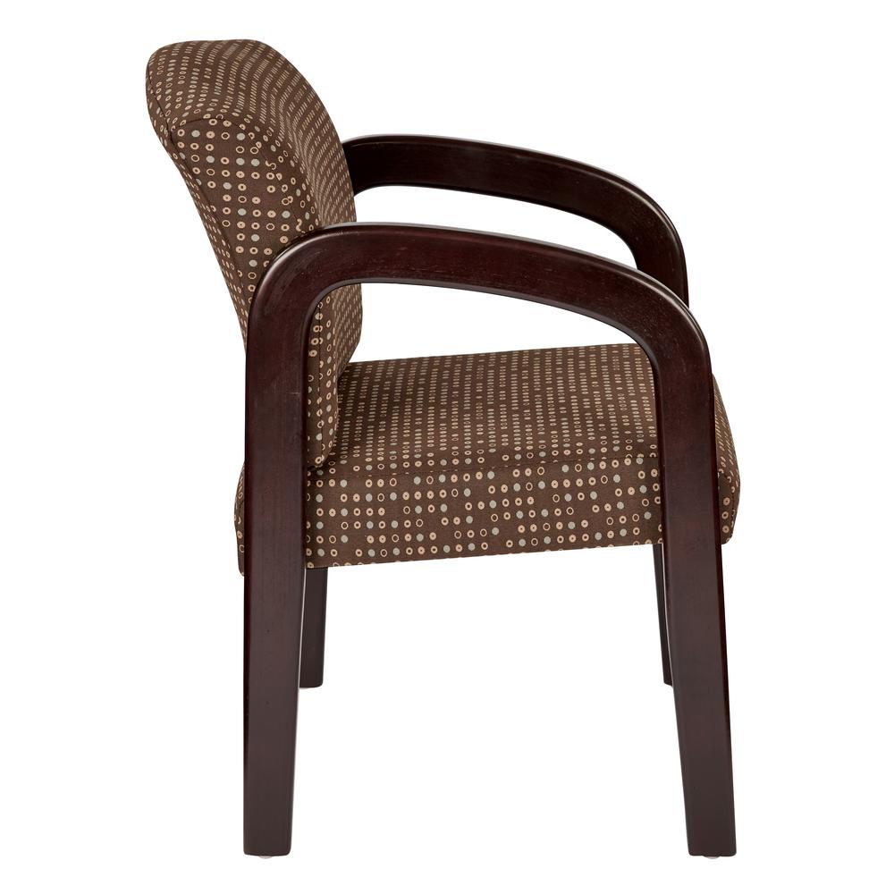 Fabric Mahogany Finish Wood Visitor Chair, WD383-K104. Picture 2