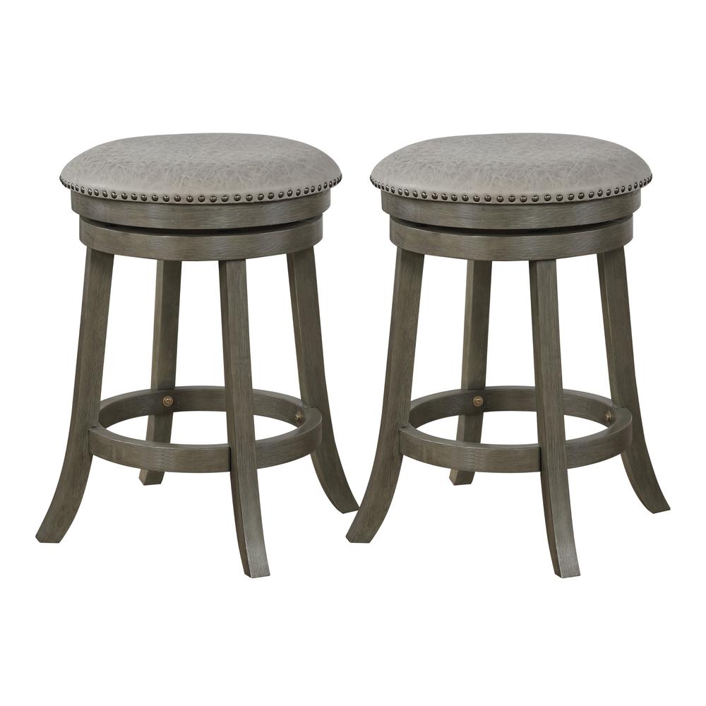 Round Backless Swivel Stool 2 Pack. Picture 1
