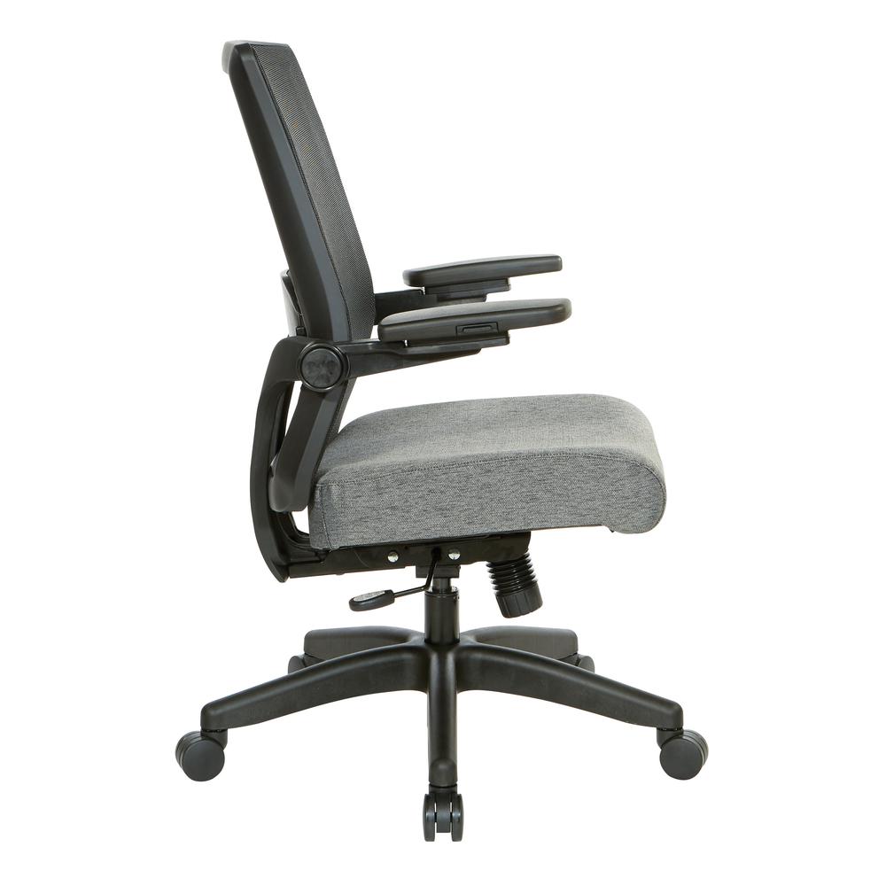 Manager's Chair with Breathable Mesh Back and Charcoal Fabric Seat with Black Nylon Base. , 867-B2P1N4. Picture 3