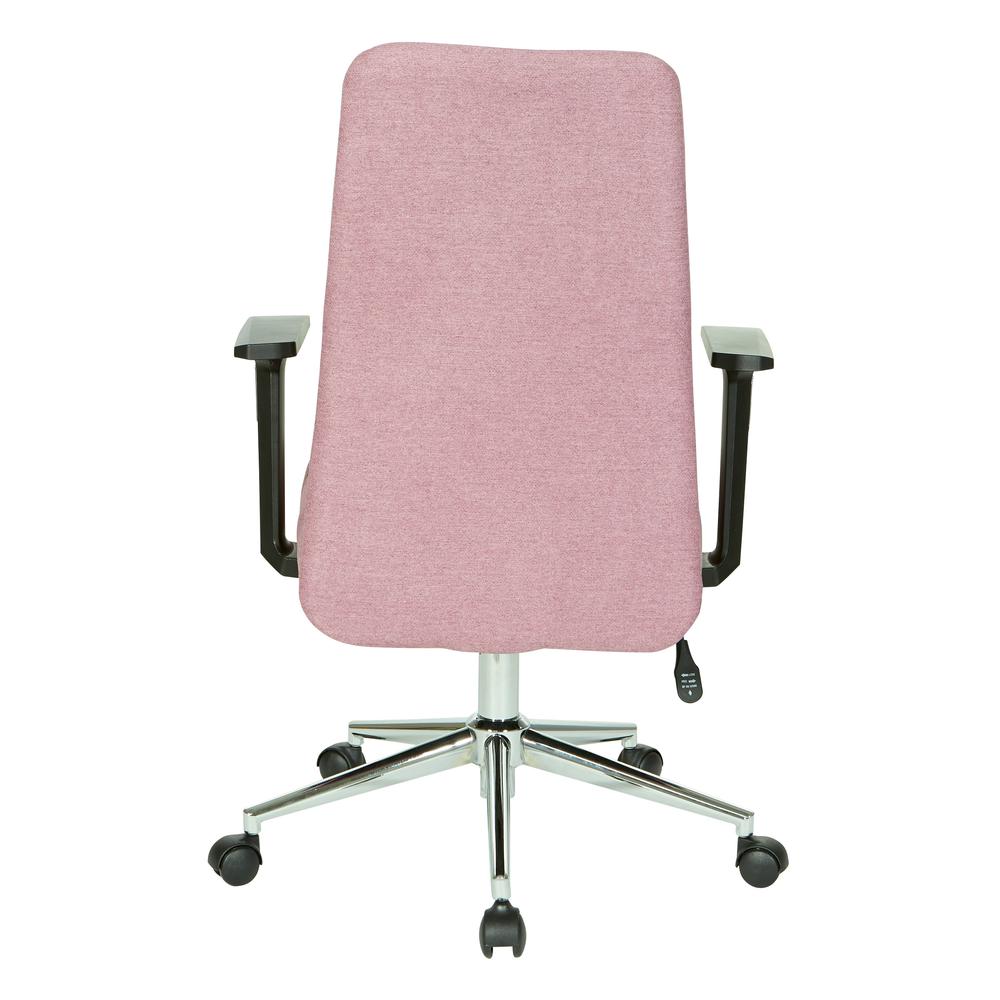 Evanston Office Chair in Orchid Fabric with Chrome Base, EVA26-E16. Picture 4