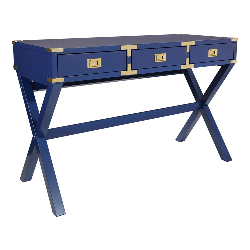 Wellington 46" Desk with Power in Lapis Blue Finish, WELP4630-LP. Picture 1