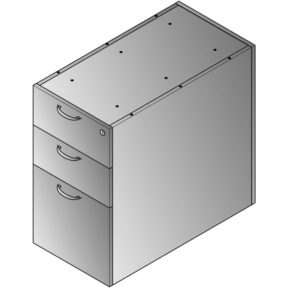 Napa 30"D Desk Pedestal, Box/Box/File (Slate Grey), NAP-263-SGW. Picture 1