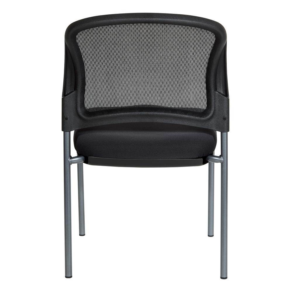 Titanium Finish Black Visitors Chair with ProGrid® Back and Straight Legs. Black Fabric Padded Seat with ProGrid® Back. Sturdy Titanium Finish Straight Legs., 86724R-30. Picture 5