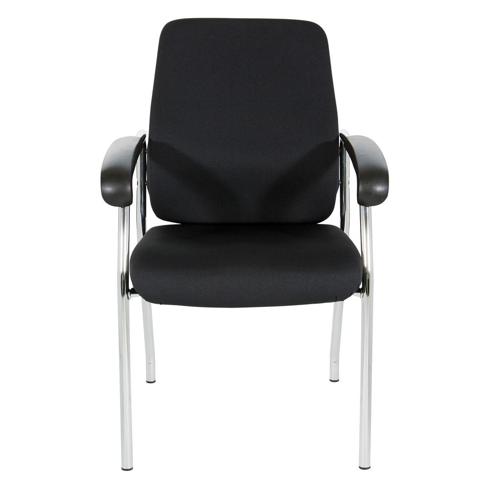 High Back Guest Chair with Chrome Frame in Coal Finish, 83750C-30. Picture 2
