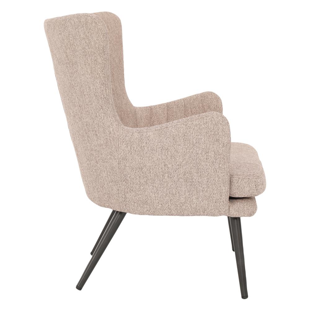 Jenson Accent Chair with Cappuccino Fabric and Grey Legs, JEN-914. Picture 4