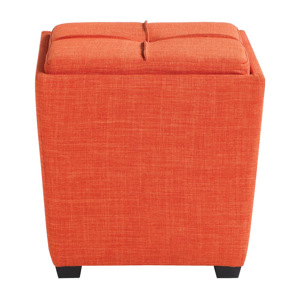 Rockford Storage Ottoman in Tangerine Fabric, RCK361-M5. Picture 3