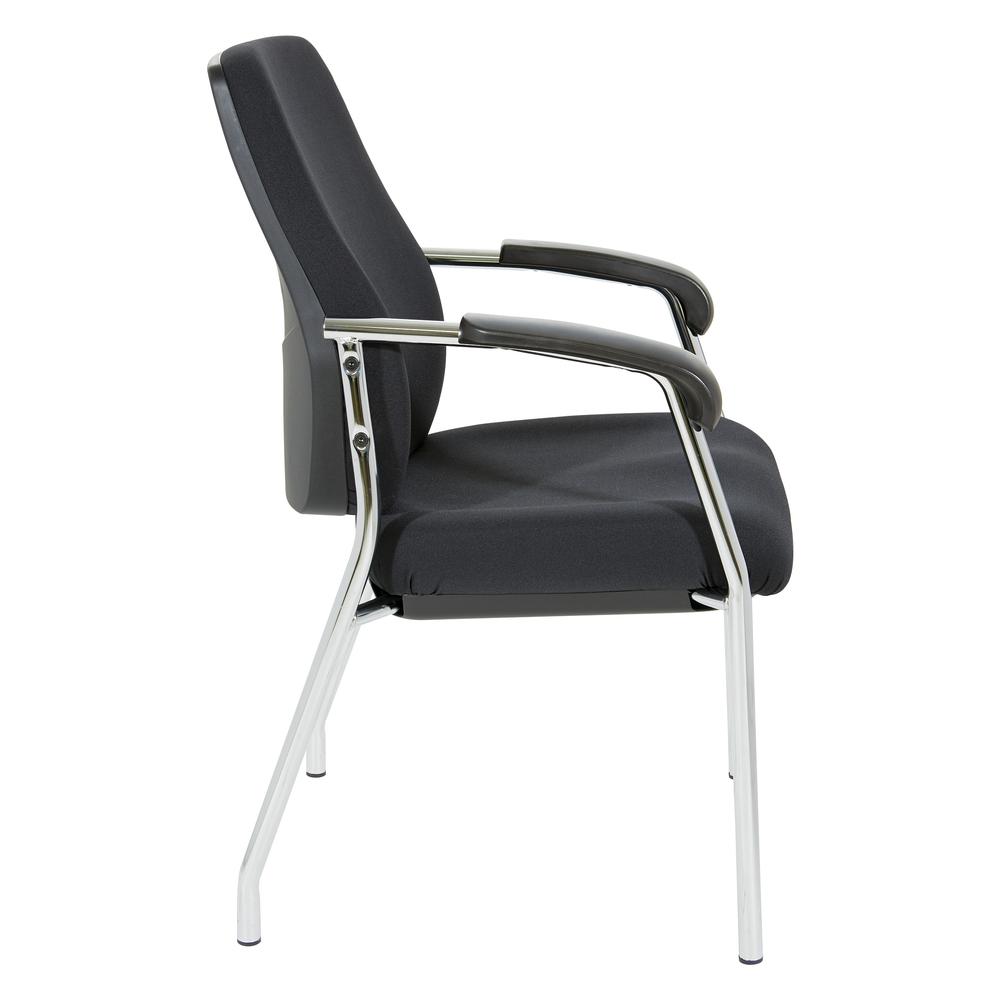 High Back Guest Chair with Chrome Frame in Coal Finish, 83750C-30. Picture 3