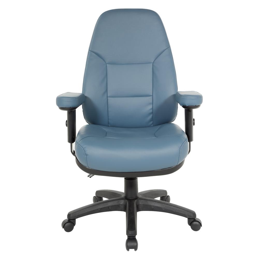Professional Dual Function Ergonomic High Back Chair in Dillon Blue, EC4300-R105. Picture 3