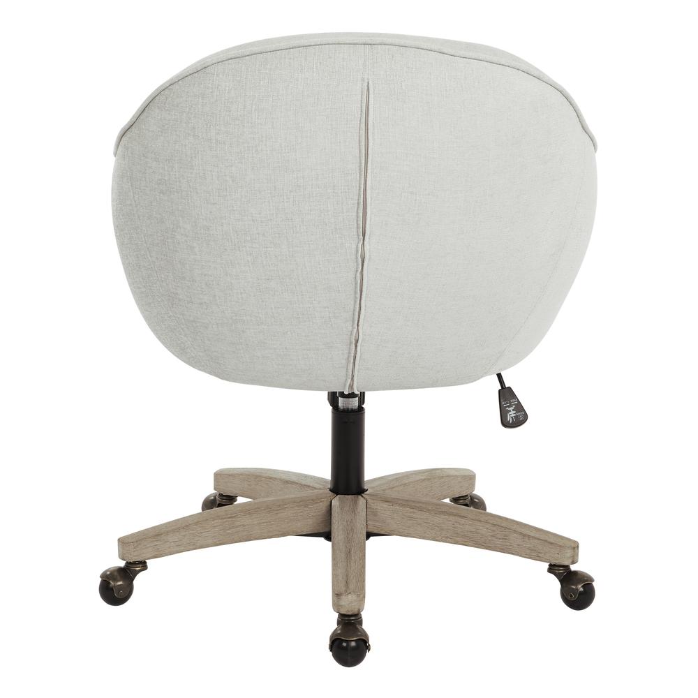Nora Office Chair in Dove Fabric with Grey Brush Wood Base KD, NRA26-SK329. Picture 4