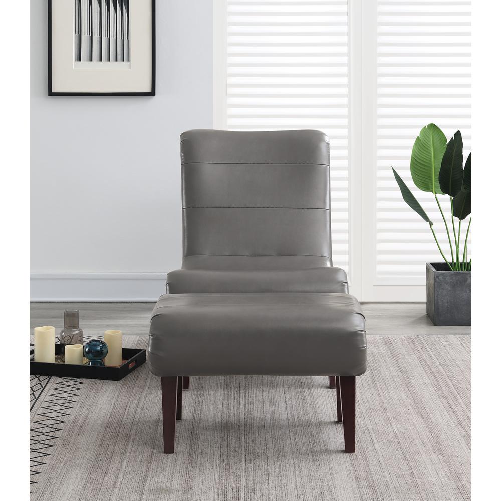 Hawkins Lounger with Ottoman, Pewter. Picture 8