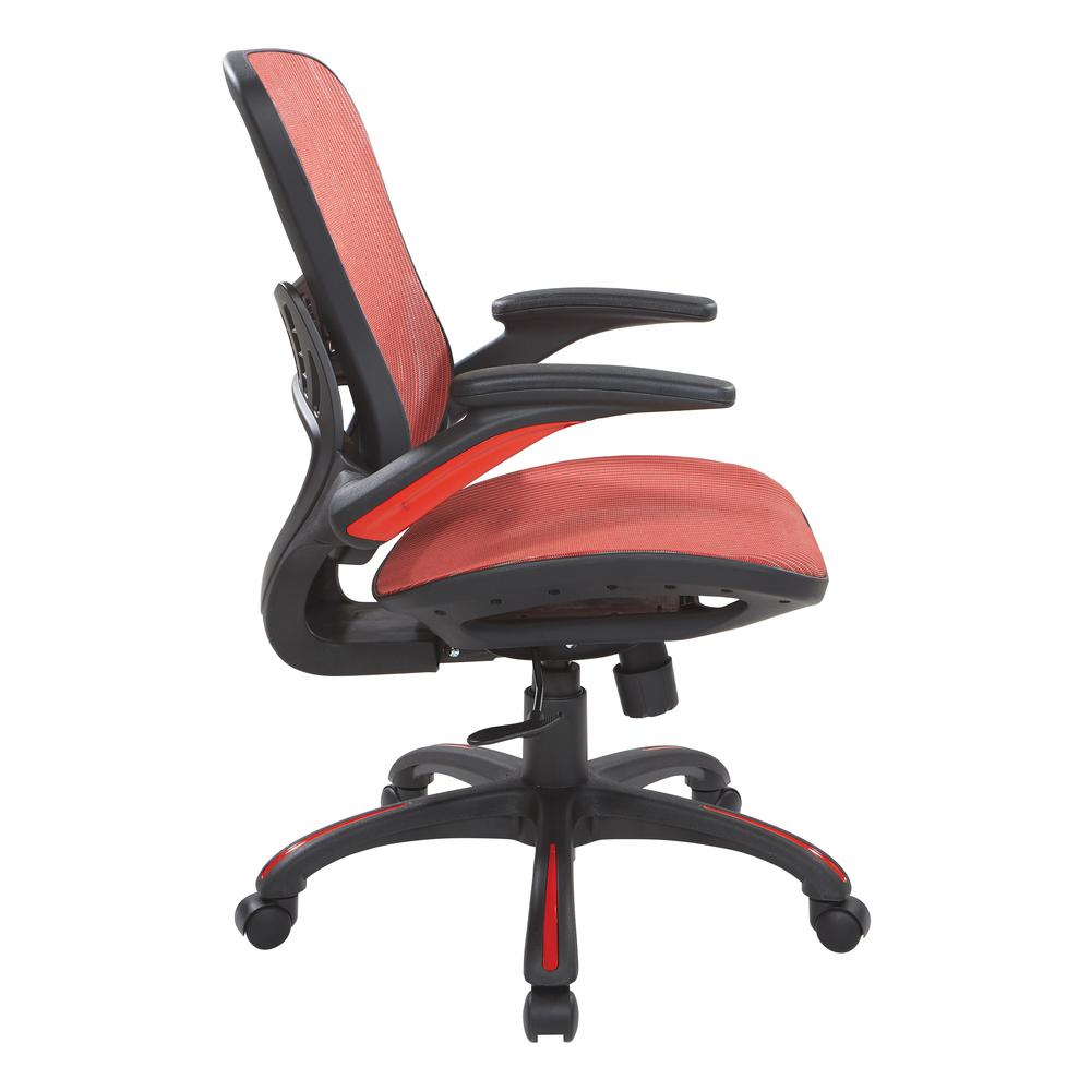 Mesh Seat and Back Manager’s Chair in Red Mesh, 69906-9. Picture 4