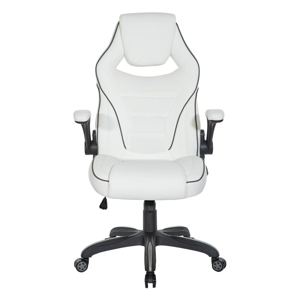 Xeno Gaming Chair in White Faux Leather, XEN25-WH. Picture 3