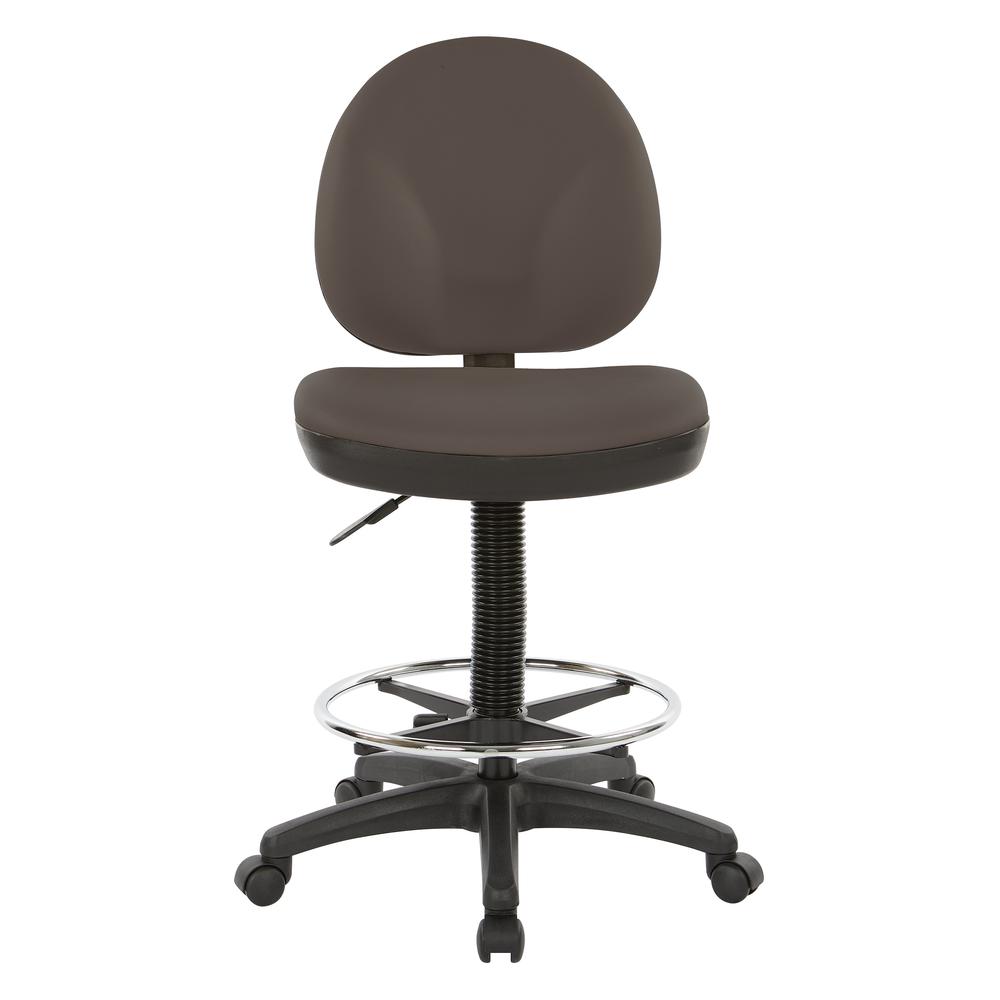 Sculptured Seat and Back Drafting Chair in Dillon Graphite, DC550-R111. Picture 2