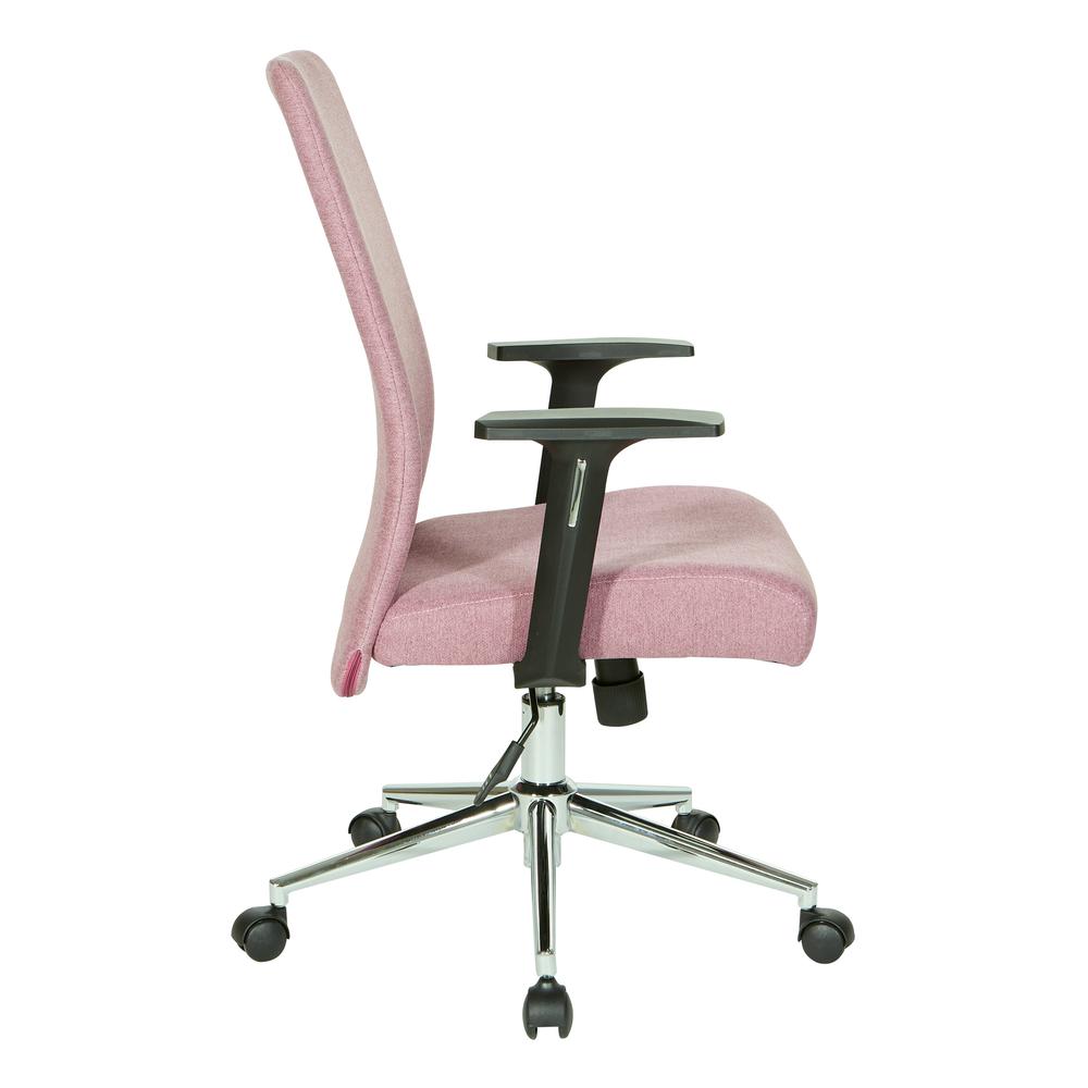 Evanston Office Chair in Orchid Fabric with Chrome Base, EVA26-E16. Picture 3