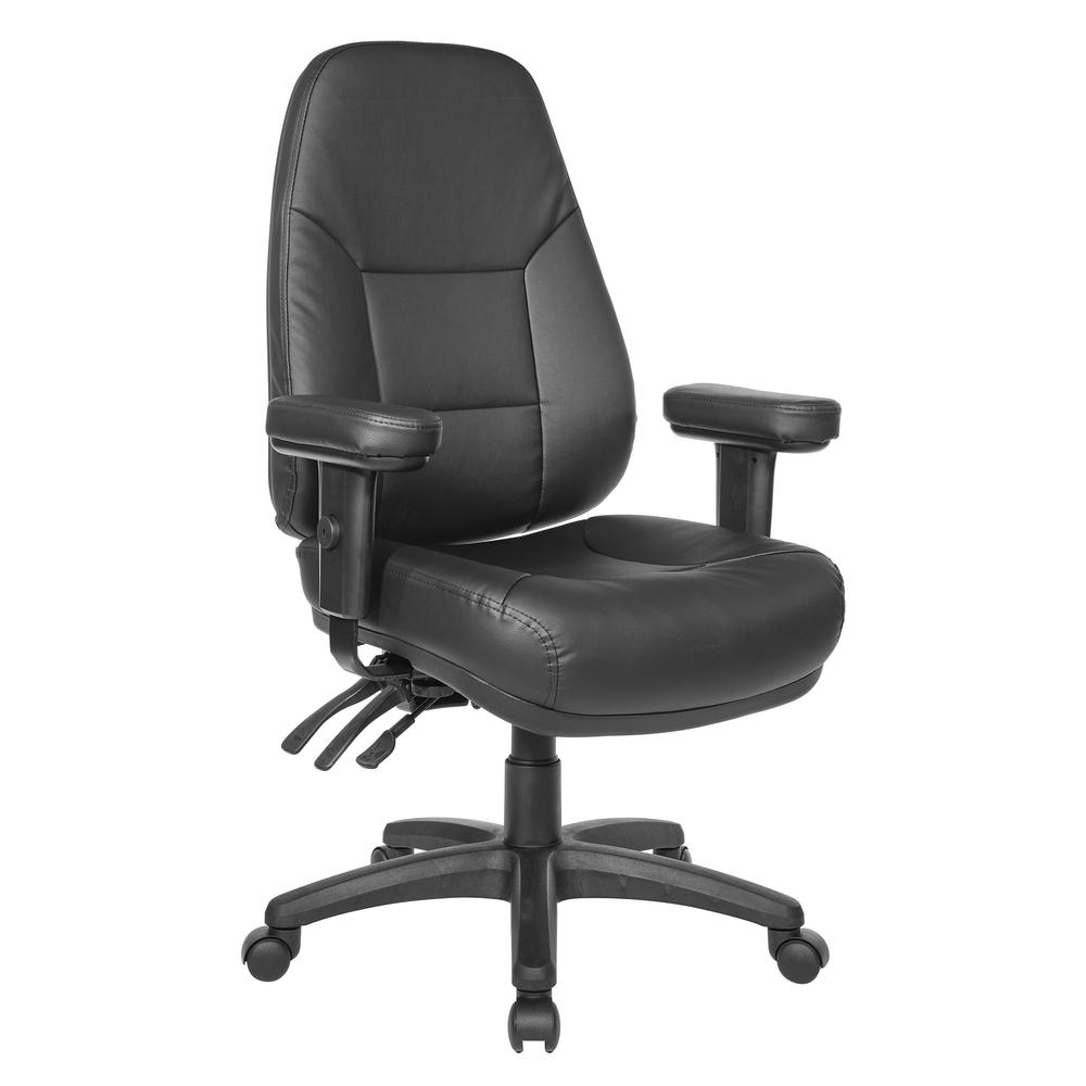 Professional Dual Function Ergonomic High Back Chair in Dillon Black, EC4300-R107. The main picture.