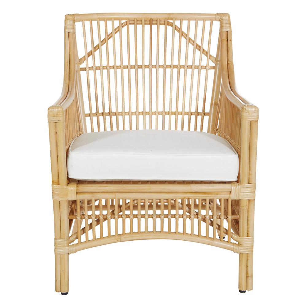 Maui Chair with Cream Cushion and Natural Washed Rattan Frame, MAU-NAT. Picture 3