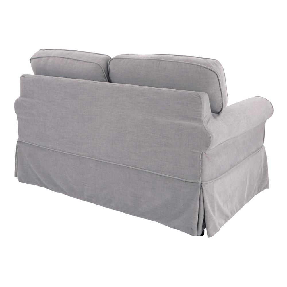 Loveseat with Fog Slip Cover. Picture 4