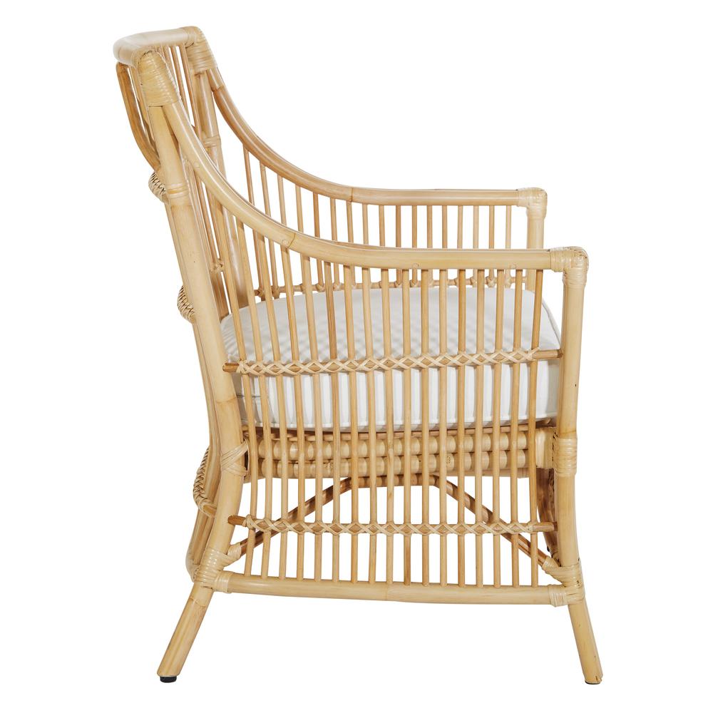 Maui Chair with Cream Cushion and Natural Washed Rattan Frame, MAU-NAT. Picture 4