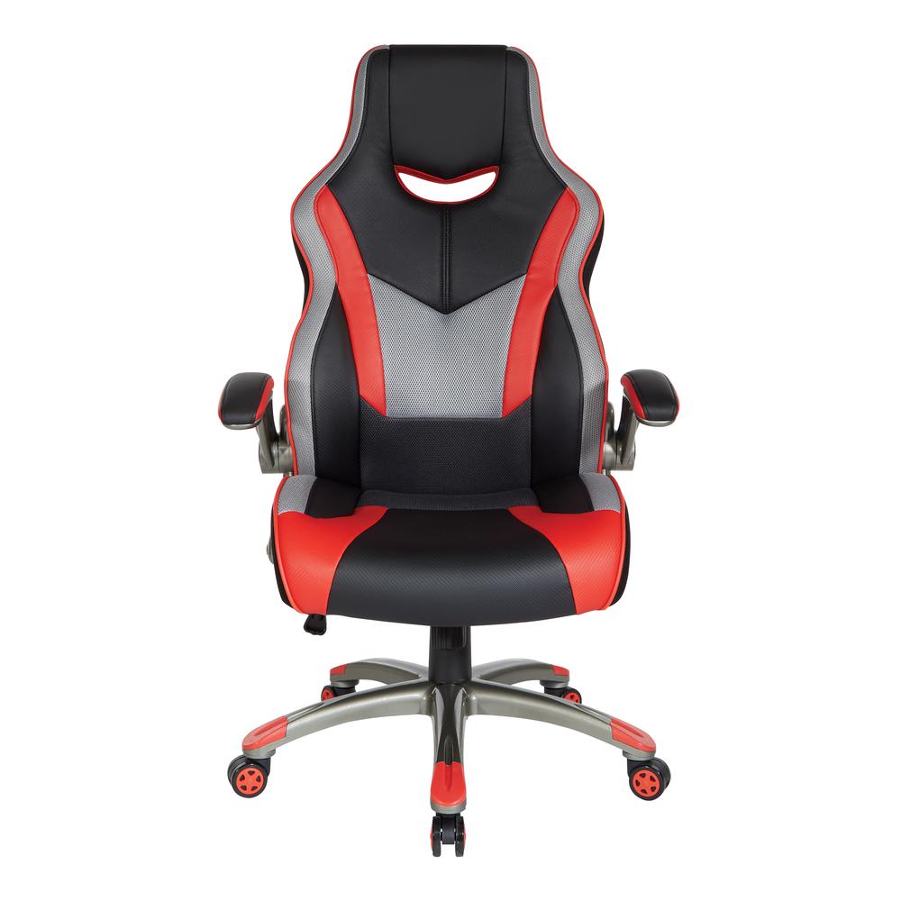 Uplink Gaming Chair in Faux Leather with Red Accents, UPK25. Picture 3