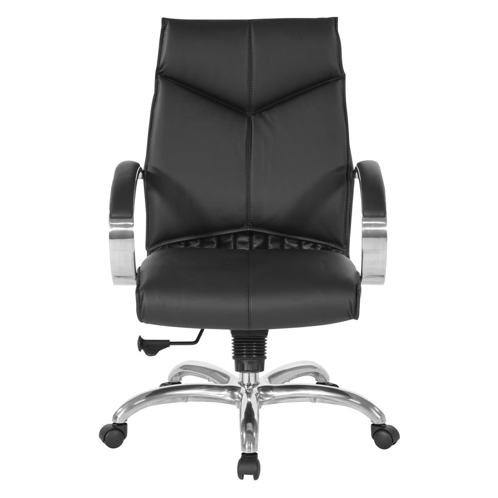 Deluxe Mid Back Black Lthr Chair. Picture 4